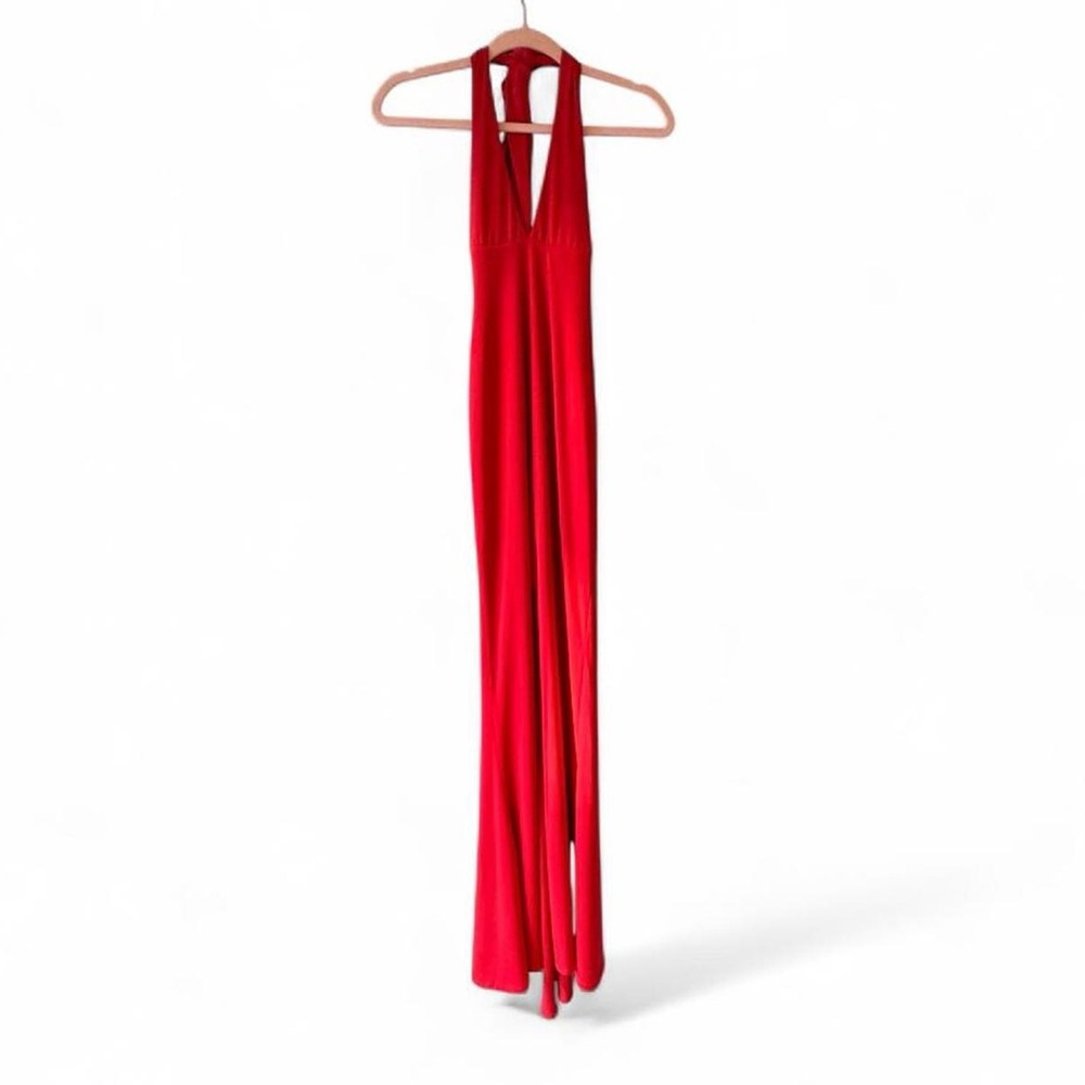 Nookie Illegal Halter Gown in Red‎ S